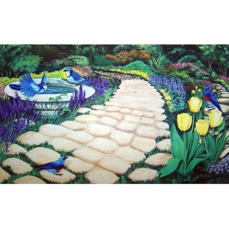 H2H Garden Path Doormat Rug; Green - 18 x 30 in. H2727420